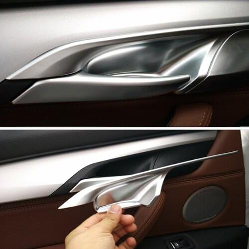 For BMW X5 F15 X6 F16 2014 2015 2016 2017 2018 4pcs Car ABS Carbon Fiber Texture Car Safety Door Lock / Door Handle Bowl Cover