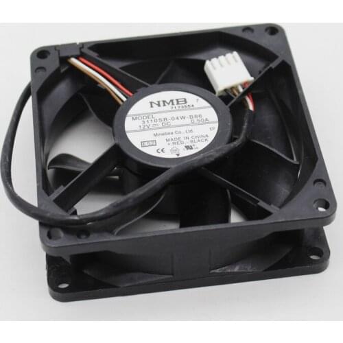 For NMB Fan 3110SB-04W-B86 8025 12V 8cm Max Airflow Rate Four-Wire PWM Chassis CPU Fan