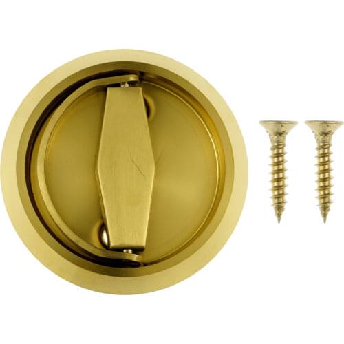 Stainless Steel Door Latch Vintage Furniture Decor Knobs Cabinet Dresser Doorknobs Hidden Recessed Cup Privacy Sliding Door Lock