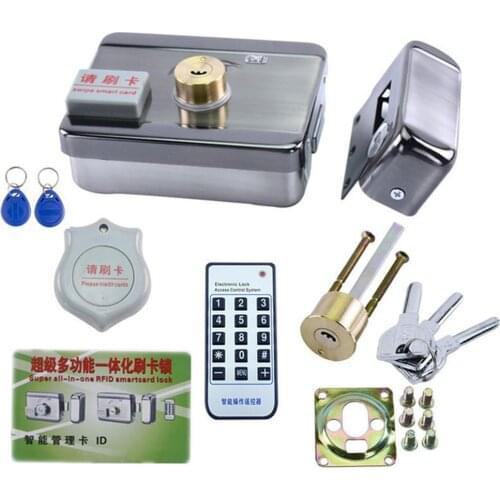 Electronic Door Access Control System Integrated RFID With ID 38mA Reader Electric Single Double head Gate 12V Lock