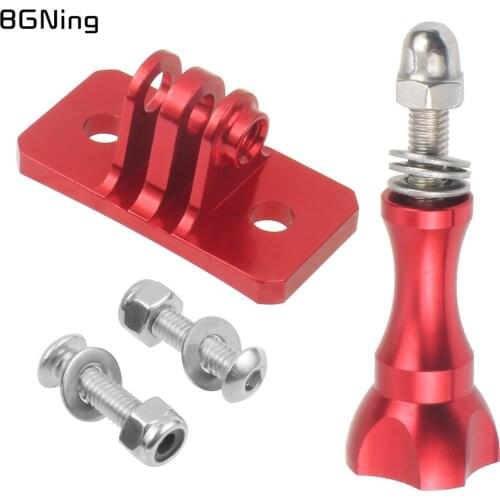 BGNing CNC Skydiving Helmet Fixed Mount with Long Screw Adapter for GOPRO Hero HD 9 8 7 6 5 4 3 /yi /SJcam Action Sports Cameras