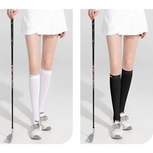 Golf Socks Student Socks Knee Long Tube Cute Women Nylon Socks Ice Silk Sun Protection Cool Over The Calf Tube Socks Dropship