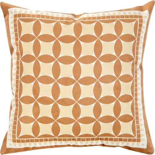 Ins Hot Vintage Velvet Cushion Cover 45x45cm Square Geometric Pillowcase Golden Europe Style