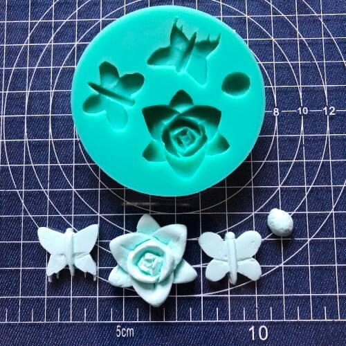 Cake Tools Flower Butterfly Ladybug Silicone Mold Decorating Cupcake Decorating Gumpaste Fondant Tool Mould DIY