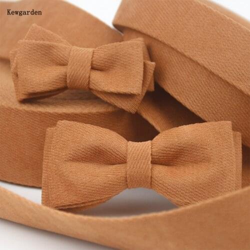 Kewgarden Knitting Fabric Layerling Cloth Ribbons 1.5" 1" 1cm 25mm 4cm DIY Make Hairbow tie Accessories Handmade Carfts 11 Yards