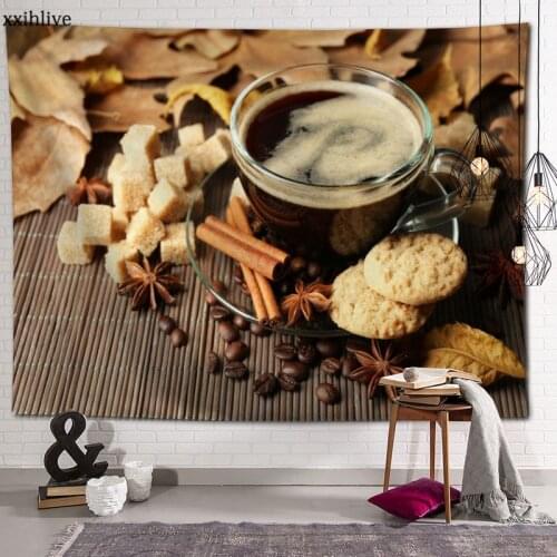 Coffee Custom HD Tapestry For Carpet Travel Mattress Wall Carpets Art Coffee Shop Home Decor 70x95cm,100x150cm,130x150cm