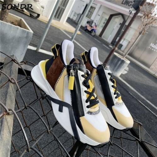 2021 New Women Casual Shoes Men Fashion Design Platform Running Sport Shoes Luxury Lace Up Female White Mesh Breathable Sneakers