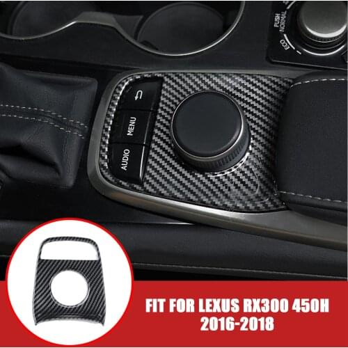 ABS Carbon Fiber Center Console Knob Panel Cover Frame Trim for Lexus RX300 450h 2016-2018 Car Accessories Interior
