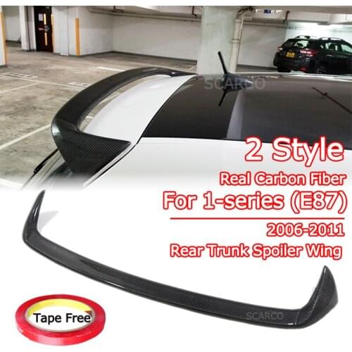 Real Carbon Fiber Dedicated Tail Rear Trunk Spoilerv 3D Style For BMW 1-series Hatchback E87 E81 2006-2011 Modified Ducking Lip