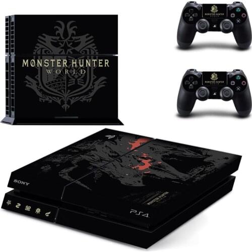 Monster Hunter World PS4 Stickers Play station 4 Skin PS 4 Sticker Decal Cover For PlayStation 4 PS4 Console & Controller Skins