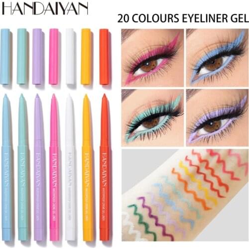 20 Colors Neon Liquid Eyeliner Pencil Waterproof Colorful Blue Green Yellow White Eye Liner Pen Women Makeup Eyes Cosmetics
