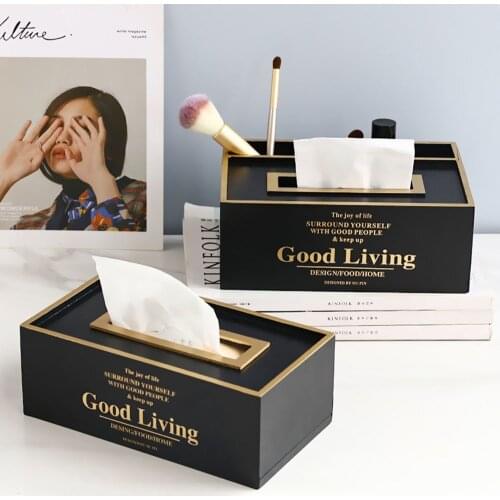 2021 New Paper Tissue Box Creative Wooden Tissue Box Living Room Household Car Paper Tissue Box Tissue Storage Cover