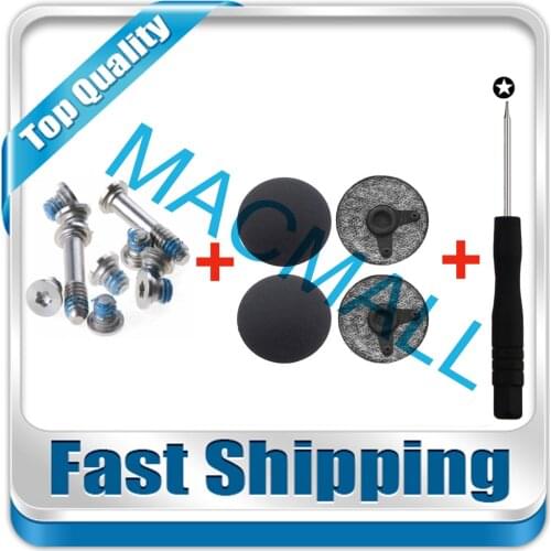 New For MacBook Air 11'' 13'' A1369 A1370 A1466 A1465 Replacement Bottom Case Cover Feet Foot + Screw Set + Screwdriver