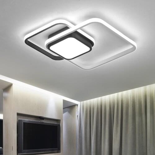 New Square/Round Modern led Ceiling Lights for room Living room Bedroom Study balcony Ceiling light Black/White led Ceiling lamp