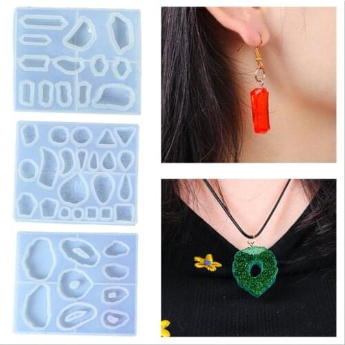 New Transparent Silicone Mould Resin Decorative Craft DIY Irregular Crystal Grains Stone Mold epoxy resin molds for jewelry