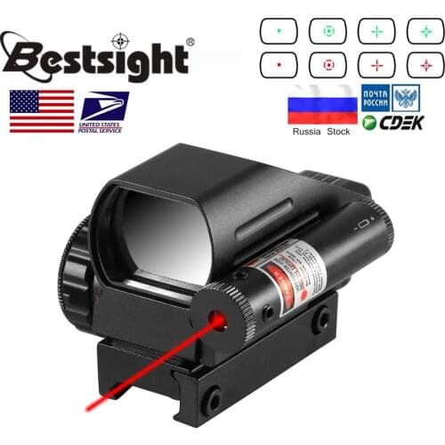 Reflex Sight with Red Laser Red Green Dot 4 Reticle Holographic Projected Dot Sight Scope Airgun sight Hunting