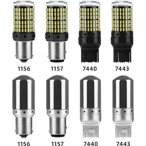 Turning Light T20 7440 W21W LED Bulbs 3014 144 Smd Led CanBus No Error P21YW 1156 BA15S P21W Led Lamp Signal Light