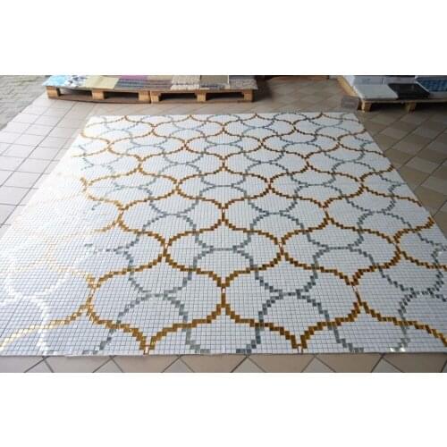 Glass Mosaic Pattern Liaisons Bianco