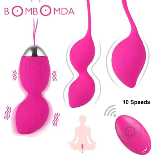 Vaginal Kegel Vibrator Sex Toys for Adults Women Vibrating Kegel Ben Wa Geisha Ball Remote Control Vagina Tight Exercise Trainer
