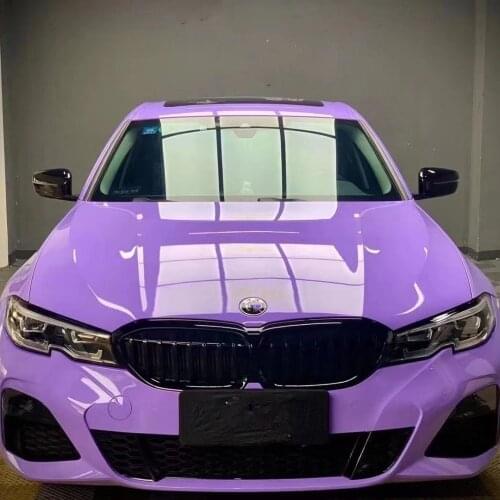 Lavender Purple Vinyl Wrap Film With 3 Layer Gloss Car Wrap Covering Fame Will Size 1.52*18M/ Roll