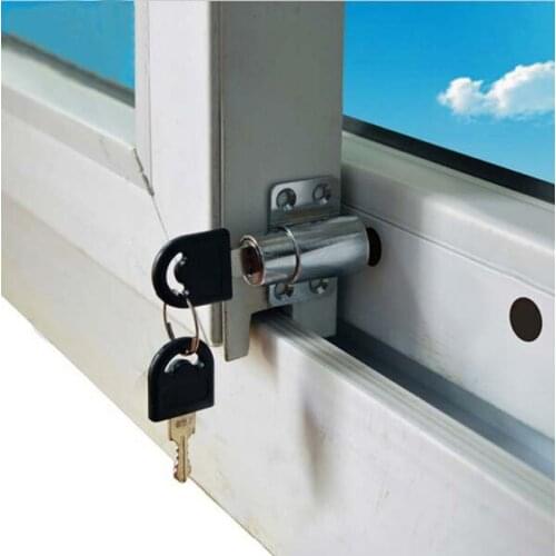Free shipping 10PCS sliding window lock with key child safety protection lock anti-theft door lock push window CP193