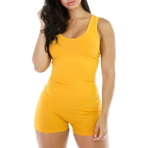 Women Jumpsuit Party Siamese Shorts Sleeveless V-Neck Bodycon Playsuit Clubwear SAL99