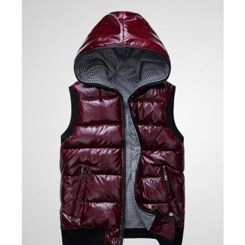 2021 Autumn Winter Fashion New Style Short Loose Large Size Hooded Sleeveless Thick Warm Cotton Vest Women Trendy H270