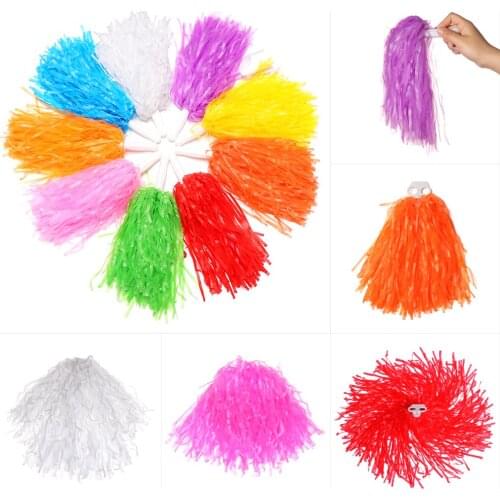1Pair Cheerleading Cheering Flower Ball Game pompoms Cheap Apply to Dance Sports Match Supplies and Concert Decorator Pompoms