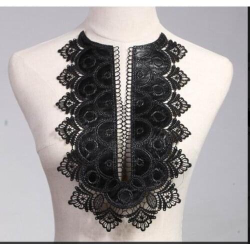 1 PCS Embroidery Collar Venise Lace Flowers Neckline Applique Trim, lace fabric sewing supplies