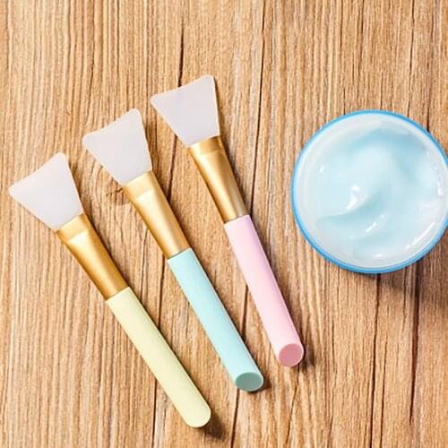 3pcs Silicone Face Mask Brushes Flexible Facial Mud Mask Hairless Moisturizers Applicator Tools Charcoal Mixed Mask brochas