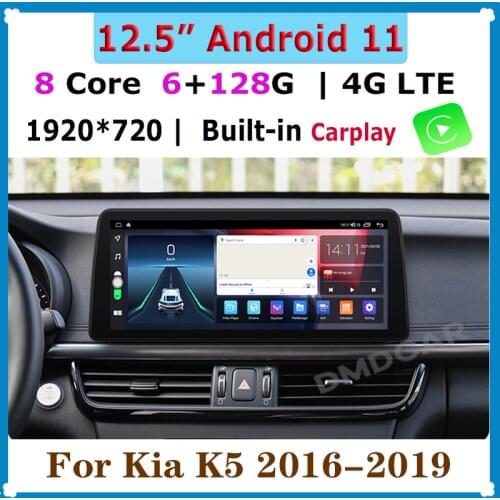 12.3" Android 10 Car Multimedia Player Radio GPS Navigation for Kia K5 Optima 2016-2019 Auto Stereo CarPlay BT WiFi Touch Screen