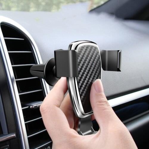Car Smart Mobile Phone Holder Gravity Telescopic Arm Car Support Clip Auto Air Vent Mount Stand Steady Fixed Bracket Universal