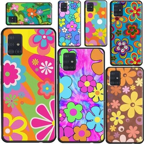 Groovy Flowers Hippie Bohemian Floral Cover For Samsung A52 A72 A12 A32 A42 A51 A71 A41 A31 A11 A21S A20e A50 A70 A40 A20S Case