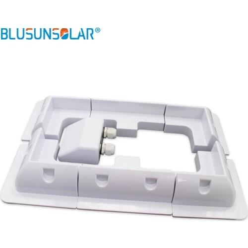 BULSUNSOLAR 7PCS/sets ABS Solar Panel Mounting Bracket White Kits Cable Entry Gand Ideal for Caravan Motorhome RV