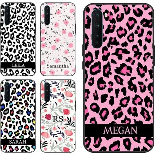 Personalised Name Leopard Cheetah Case For OPPO Realme 8 Pro GT Neo C3 C21 C15 Q3 6 7 Pro Cover For Oneplus 8T 9R Nord 9 Pro