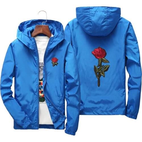 2020 Children rose pattern Thin section Hooded jacket boy girl windbreaker kid Sun protection jackets Parent-child jacket S-2XL