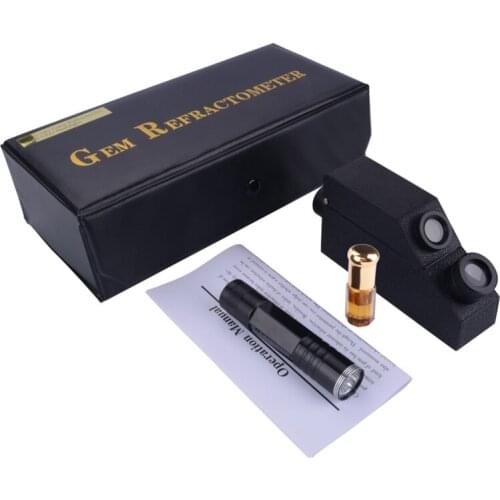 Gem Refractometer Jewelry RHG 1.30-1.81RI Professional Gemstone ldentification Built-in LED Light Diamond Detector Testing Tool