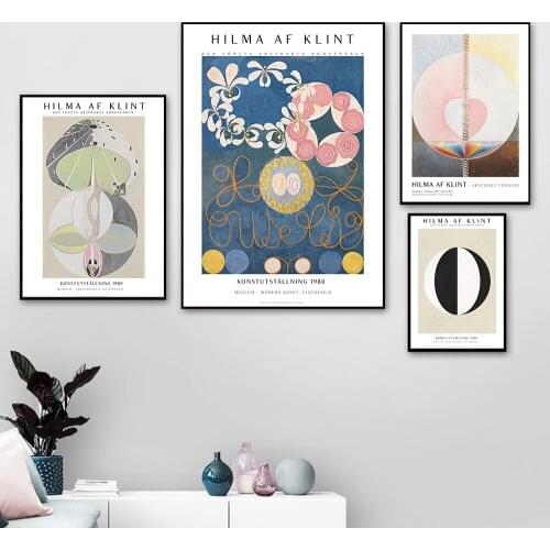 Hilma af Klint Swedish Quote Art Print Inspirational Poster Sweden Scandinavian Modern Canvas Painting Prints Home Wall Decor