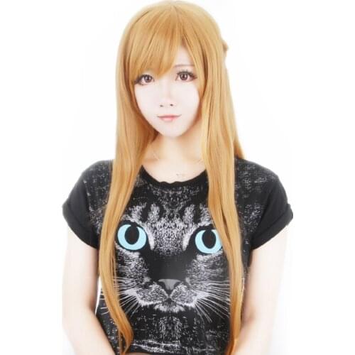Sword Art Online Yuuki Asuna Cosplay wig Yuki Asuna Role Play braid styled Hair +Wig Cap