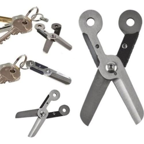 Pocket tool edc key adget keychain gear multi kit travel hike chain fold outdoor camp mini spring scissor cut cutter ring latch