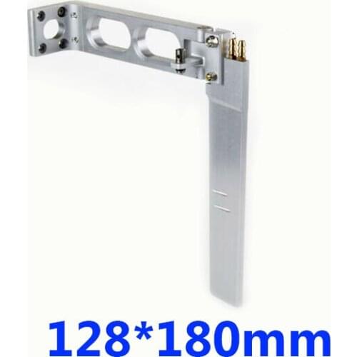 Free Shipping 128*180mm RC boat steering wheel aluminium alloy rudder with two water intake holes for RC Gasoline boat