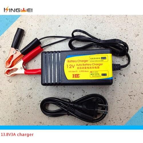 KingWei Brand New Lead Acid Storage Battery 13.8V 3A Motorcycle Battery Charger US EU UK Plug Charger