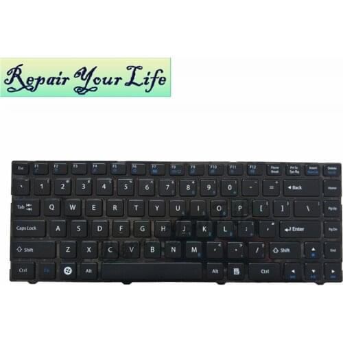 Laptop keyboard For Pegatron B14Y for Clevo W540 US English layout MP-11P53US 528 12F089800962M 0KN0-A02US12 black KB frame