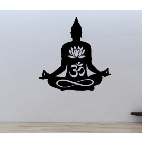 Funny buddha Cartoon Wall Decals Pvc Mural Art Diy Poster For Kids Rooms Mural Custom