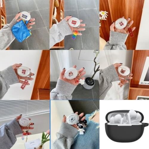 New For Huawei FreeBuds 4i Case Cute Cartoon Hard shell Wireless Earphone Cover Cases for Huawei FreeBuds4i Case with Keychain