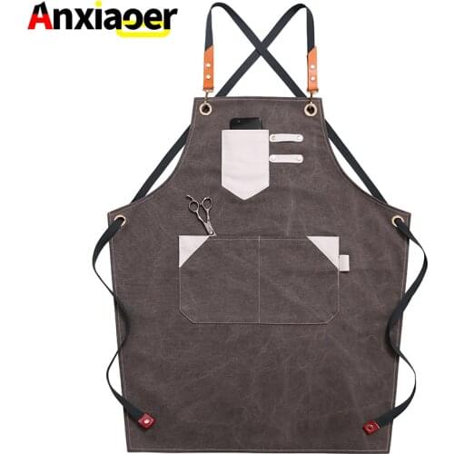 Nueva cocina restaurante trabajo vaquero delantal antiincrustante vaquero Chef cocina delantal para mujer hombres CAFÉ Tienda ba