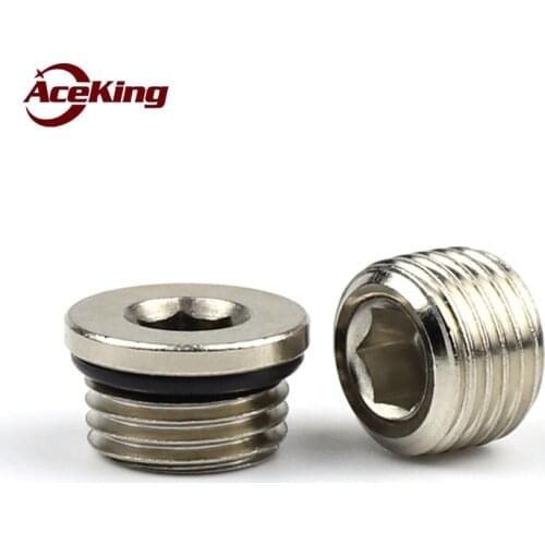 Hexagon plug Pneumatic joint plug inner hexagon all copper nickel plated plug BD-01/02/03/04 1/8 1/4 3/8 1/2