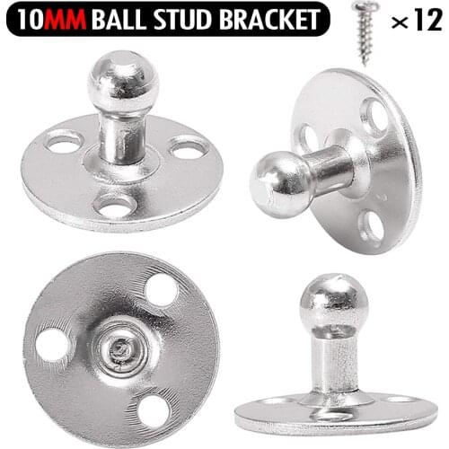 10MM Ball Stud Mounting Bracket for Universal Gas Spring Struts Lift Support Shock Prop Steel 2 pack 4 pack