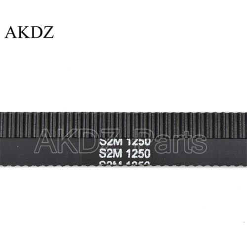 S2M Synchronous Timing belt Pitch length 1250 width 6mm/9mm Teeth 625 Rubber closed S2M timing belt