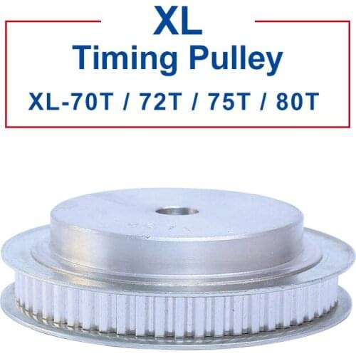 1 pc XL-70T/72T/75T/80T Timing Pulley Aluminum Material Pulley Wheel Process Hole 12 mm Slot Width 11mm For XL-10mm Timing Belt